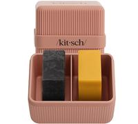 Kitsch Porte-savon de voyage à compartiment - Porte-savon et organiseur, étui de voyage pour barres - Approuvé par la TSA - Léger, durable, anti-fuite, fabriqué à partir de plastique recyclé, terre