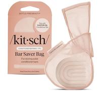 Kitsch Porte-savon - Sac en maille recyclée écologique pour barre de savon et après-shampoing à l'huile de ricin - Pochette brevetée pour conserver les barres - Sac économiseur de savon - Accessoires