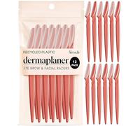Kitsch Rasoir dermaplaning visage femme, 12 pièces, Corail