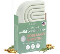 Kitsch Rosemary & Biotine - Après-shampoing naturel pour cheveux bouclés ou droits, en plastique, sans parabènes et sans sulfates - 2,7 oz