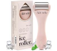 Kitsch Rouleau à Glace pour le Visage et les Yeux, Soin de la Peau Froide pour le Drainage Lymphatique du Visage, les Cernes et le Soulagement de la Migraine Outil de Massage du Visage, Rose