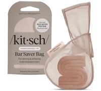 Kitsch Sac économiseur de savon - Pochette à savon en maille recyclée pour barre de savon de riz, eau protéinée, shampooing, support pour préserver le savon, respectueux de l'environnement, sac à