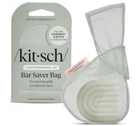 Kitsch Sac économiseur de savon - Pochette en maille recyclée pour barre de savon au romarin et à la biotine, porte-savon pour préserver le savon, respectueux de l'environnement, sac à savon breveté