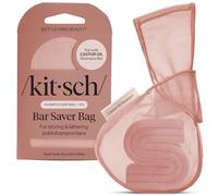 Kitsch Sac économiseur de savon - Porte-savon en maille brevetée pour huile de ricin, shampooing barre avec identificateur d'étiquette - Prolonge l'utilisation et empêche le désordre détrempé