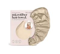 Kitsch Serviette à Cheveux en Microfibre enveloppée de Satin - Séchage Rapide - pour Femmes - pour Cheveux mouillés | Microfibre Serviette de séchage pour Cheveux | Turban (Champagne)