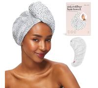 Kitsch Serviette Cheveux Microfibre pour Femme, Micro-Pois