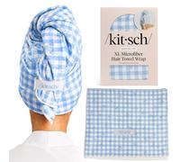 Kitsch Serviette de bain en microfibre ultra absorbante pour cheveux humides, bouclés, longs ou courts - Anti-frisottis - Cadeau idéal pour les femmes