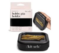 Kitsch Support magnétique pour épingles à cheveux, rangement 100 % végétalien pour épingles à cheveux, support élégant pour bureau (noir)