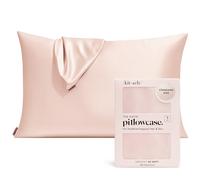 Kitsch 100% Satin Pillowcase with Zipper, Softer Than Silk Pillowcase for Hair & Skin, Cooling Pillow Case, Satin Pillow Case Cover, Vegan Silk Satin Pillowcase Standard Size Queen (Blush)