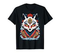 Kitsune Esprit de renard Esthétique Yokai Vintage Japon T-Shirt