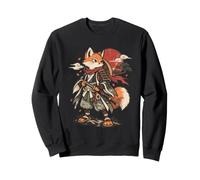 Kitsune Fox Ronin Guerrier Japonais Art Folklorique Vintage Sweatshirt