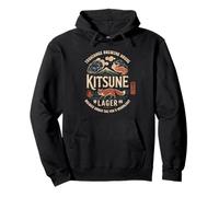 Kitsune Fox Spirit Japan Lager Mt Fuji Kanji Souvenir Sweat à Capuche