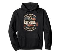 Kitsune Fox Spirit Japan Lager Mt Fuji Kanji Souvenir Sweat à Capuche