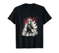 Kitsune Geisha Fox Mask Japanese Gothic Horror Aesthetic T-Shirt