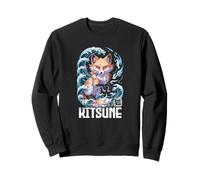 Kitsune Kanji Fox Spirit Rétro Anime Japon Souvenir Sweatshirt