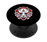 Kitsune Masque Japonais Anime Kumiho 9 queues de Renard PopSockets PopGrip Adhésif