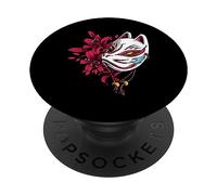 Kitsune Masque japonais Anime Kumiho 9 queues de renard PopSockets PopGrip Adhésif