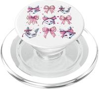 Kitsune Masque Renard Fille Coquette Nœud Rose Maman PopSockets PopGrip pour MagSafe