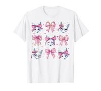 Kitsune Masque Renard Fille Coquette Nœud Rose Maman T-Shirt