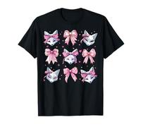 Kitsune Masque Renard Fille Coquette Nœud Rose Maman T-Shirt