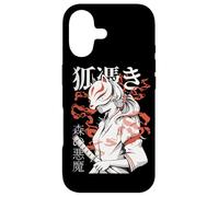 Kitsune Masque Renard Samouraï Démon Manga Art Dark Japanese Anime Coque pour iPhone 17