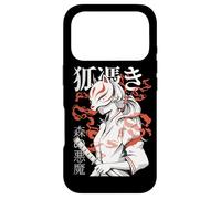 Kitsune Masque Renard Samouraï Démon Manga Art Dark Japanese Anime Coque pour iPhone 17 Pro