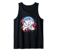 Kitsune Renard À Neuf Queues Folklore Japonais Sakura Débardeur