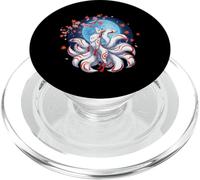Kitsune Renard À Neuf Queues Folklore Japonais Sakura PopSockets PopGrip pour MagSafe