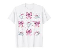 Kitsune Renard Blanc Fille Coquette Nœud Mignon Rose Maman T-Shirt
