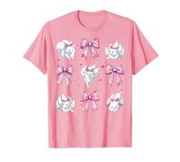 Kitsune Renard Blanc Fille Coquette Nœud Mignon Rose Maman T-Shirt