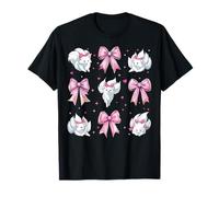Kitsune Renard Blanc Fille Coquette Nœud Mignon Rose Maman T-Shirt