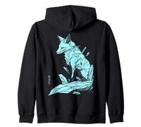 Kitsune Renard Esprit Yokai Japonais Anime Manga Sweat à Capuche