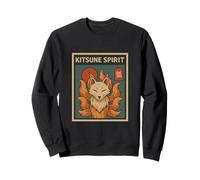 Kitsune Spirit Art Renard Japonais rétro Sweatshirt