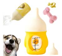 Kitten Bottle Feeding Kit,Kitten Feeding Bottle,Puppy Bottles for Nursing Puppy Milk, Reusable Anti-Choking Pet Feedings Bottles, for Kittens Puppies Small Animals (Yellow, 20ml)