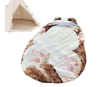 Kitten - Breathable Fleece Core, Machine Washable Fabric for Easy Hygiene Maintenance, Padded Headrest Wing, Novelty Bedding Wrap with Detailed Embroidery Accents, Enclosed Body Wrap