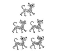 Kitten Clothes Brooches Princess Coat Lap Cat Rhinestone Pin Wedding Favor for Women Brooch Pins Alloy Silver