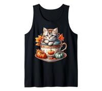 Kitten Fall Cat in Pumpkin Coffee Mug for Cat Mom and Autumn Débardeur