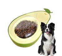 Kitten Food Dishes, 690ml Avocado Shaped Double Bowl, Anti Choking Pet Feeder, Large Caliber Design to Food & Water, Sturdy Pet Supplies for Small Dogs, Cats, and Puppies