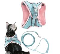 Kitten Harness - Small Dog Harness | Escape Proof Cat Vest | Cat Harness and Lead for Walking Escape Proof Cat Accessories for Night and Daytime Walking