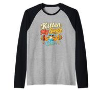 Kitten My Swole on Funny Workout Haltérophilie Citation Chat Manche Raglan