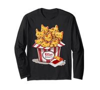 Kitten Nuggets Funny Cat Design Manche Longue