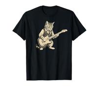 Kitten Playing Guitare électrique Hilarious Cat Rock Star Music T-Shirt