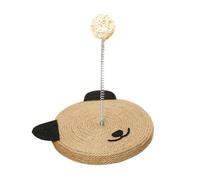 Kitten Scratch Post, Interactive Sisal Cat Toy, Interactive Furniture Protector Built-in Bell Mental Physical Exercise for Grinding, 8.66x6.89x6.89 inches