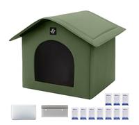 Kitten Shelter - Ice House for Pets | 12.6 inches Oxford Fabric | Portable Ventilated Outdoor Cat Hideaway with Cooling Packs, Safe Thermal Shield for Patios, Balcony and Backyard Play