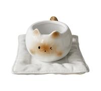 Kitten Tasse à café - 210 ml Cat Lover Drinking Cup | Adorable tasse à thé en céramique pour femme, grande mouth beverage mug for home, kitchen, accessoires d'eau nouveaux, idée cadeau pour amis