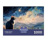 Kitten with Blue Eyes 1000 Pcs Carton Premium Coffret De Puzzles Kitten Stimulant Et Éducatif Défi Unique Puzzles As Birthday Gifts 52x38cm/1000pcs