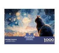 Kitten with Blue Eyes 1000 Pièces Carton Premium Coffret De Puzzles Kitten Anti-Stress Défi Unique Puzzles pour Adultes Et Enfants 38x26cm/1000pcs