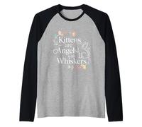 Kittens are Angels with Whiskers Fluffy Cat Pet - Manche Raglan