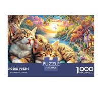 Kittens endormies 1000 Piece Adults Puzzle Kids Age Games Gifts Birthday Difficult Impossible Challenge High Difficulty 38x26cm/1000pcs