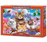 Puzzle 500 pcs Kittens with Flowers multicolore